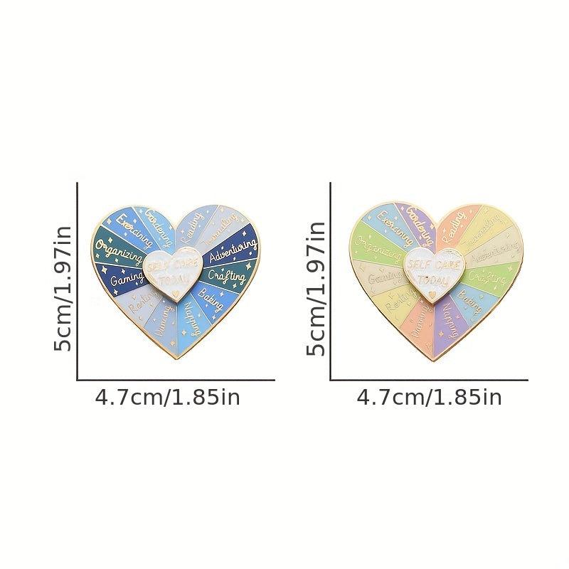 Heart Turntable Hard Enamel Pins - Funny Jewelry Gift