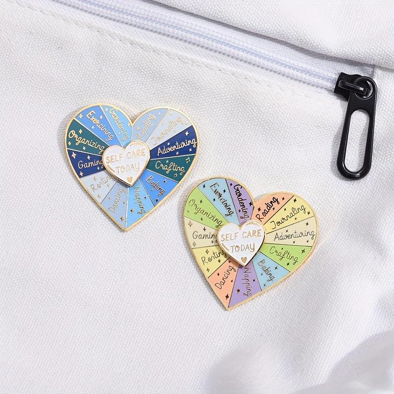 Heart Turntable Hard Enamel Pins - Funny Jewelry Gift