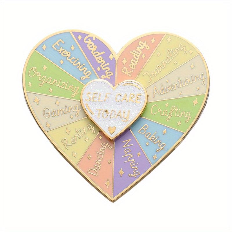 Heart Turntable Hard Enamel Pins - Funny Jewelry Gift