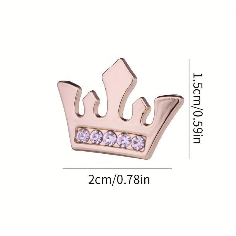 Men's Small Crown Brooch Shirt Collar Pin