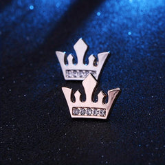 Men's Small Crown Brooch Shirt Collar Pin