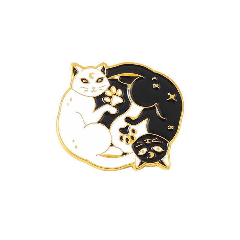 Yin Yang Eight Trigrams Enamel Pins Lucky Koi Brooch