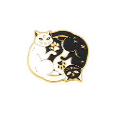 Yin Yang Eight Trigrams Enamel Pins Lucky Koi Brooch
