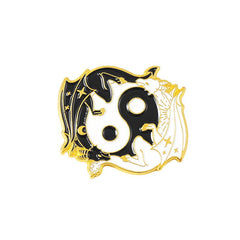 Yin Yang Eight Trigrams Enamel Pins Lucky Koi Brooch
