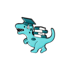 Dino Enamel Lapel Pin Backpack Clothing Hat Brooch Jewelry
