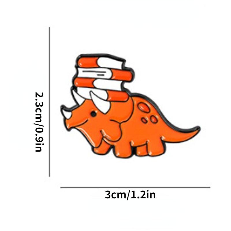 Dino Enamel Lapel Pin Backpack Clothing Hat Brooch Jewelry