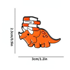 Dino Enamel Lapel Pin Backpack Clothing Hat Brooch Jewelry
