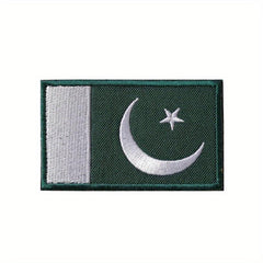 World Countries Embroidered Magic Seal Cloth Sticker Hook And Loop Patch