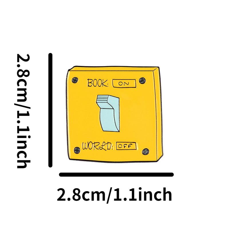 Yellow World Controller Enamel Brooch Pin