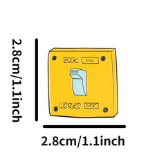 Yellow World Controller Enamel Brooch Pin