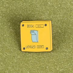 Yellow World Controller Enamel Brooch Pin