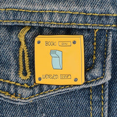 Yellow World Controller Enamel Brooch Pin