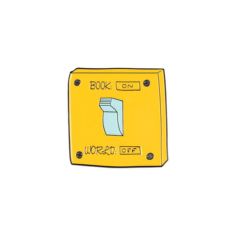 Yellow World Controller Enamel Brooch Pin
