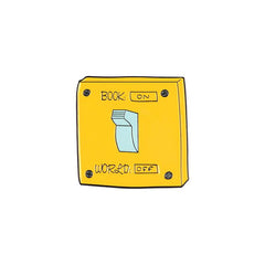 Yellow World Controller Enamel Brooch Pin