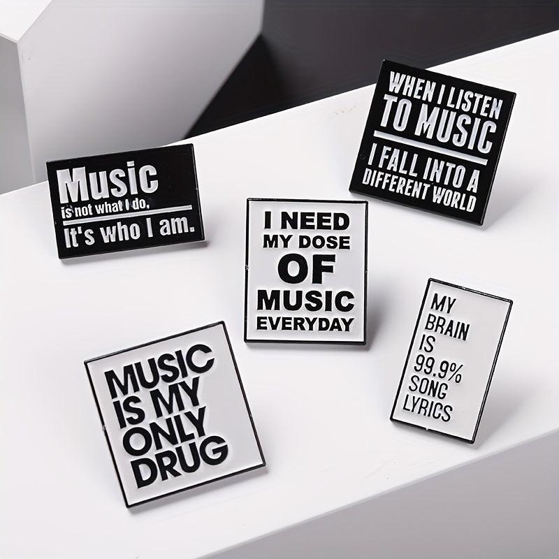 Anime Music Brooch Creative Banner Lapel Badge Clothing And Bags Accessories