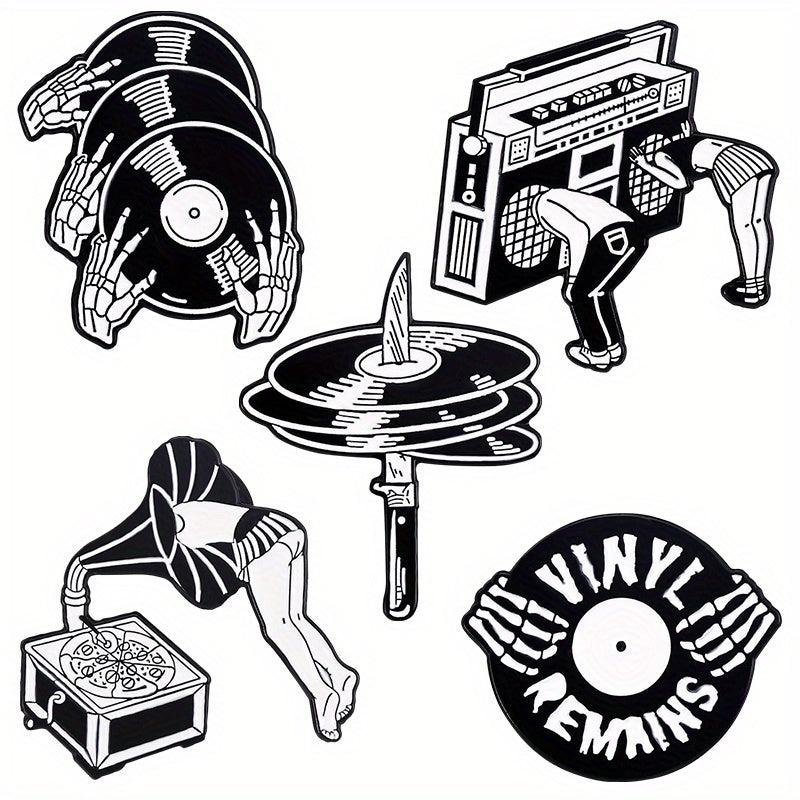 Anime Music Brooch Creative Banner Lapel Badge Clothing And Bags Accessories