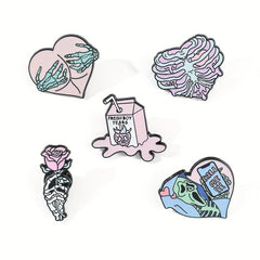 Halloween Series Skull Alloy Brooch Clothes Bag DIY Decor