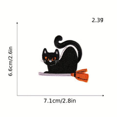 8pcs Witch Iron On Patches Embroidered Applique Repair Patch DIY Crafts