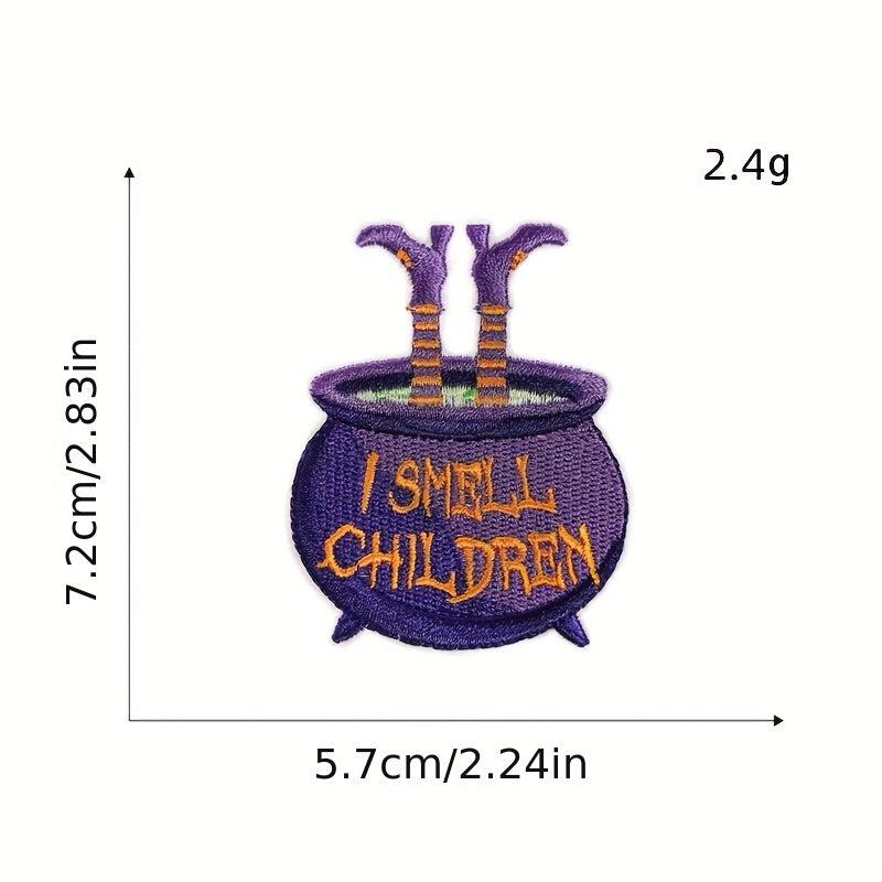 8pcs Witch Iron On Patches Embroidered Applique Repair Patch DIY Crafts