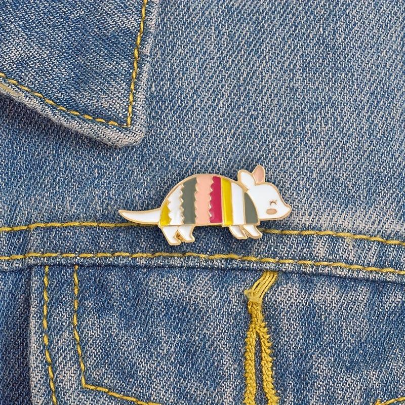 Mouse Enamel Brooch for Women's Denim Jacket