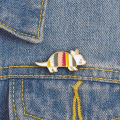 Mouse Enamel Brooch for Women's Denim Jacket