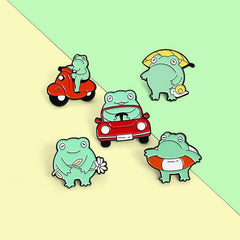 Cute Frog Car Brooch for Accessories