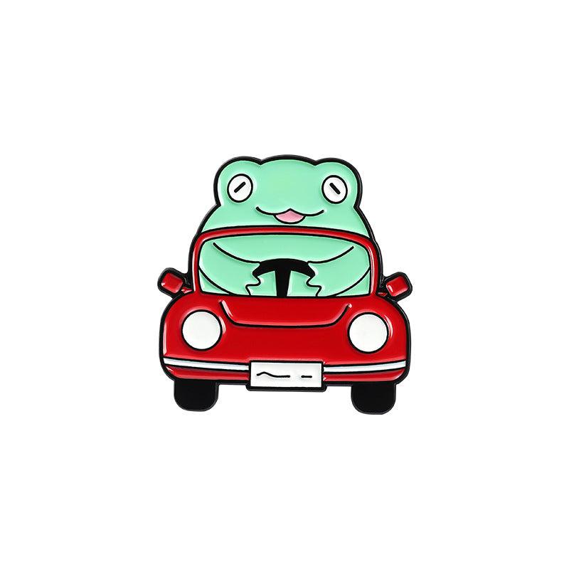 Cute Frog Car Brooch for Accessories