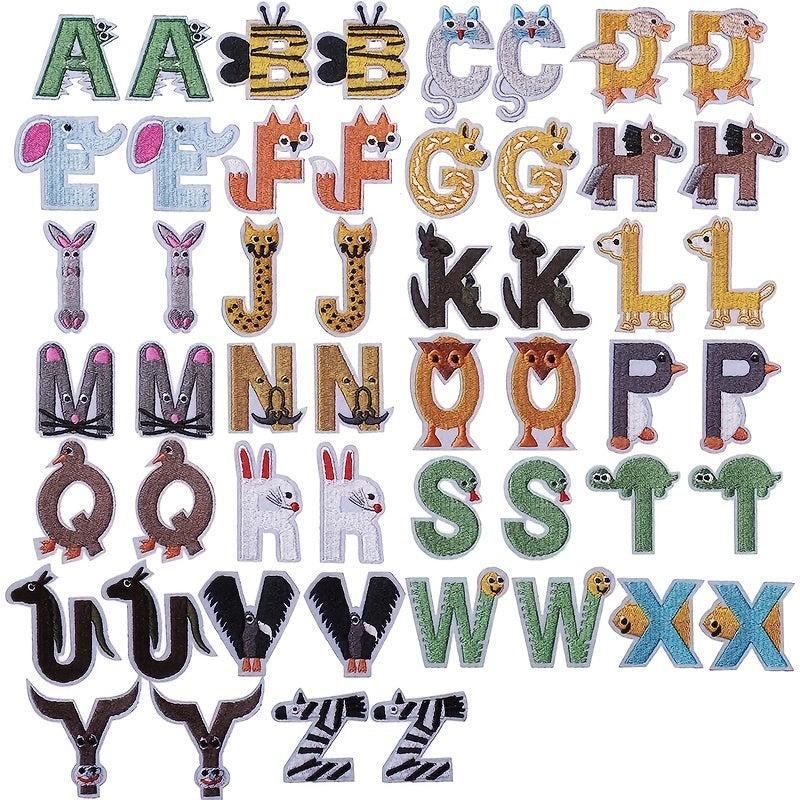 J CARP 52pcs Number Or Letter Patches For Iron on Sewing