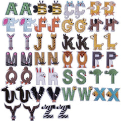 J CARP 52pcs Number Or Letter Patches For Iron on Sewing