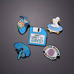 10pcs Random Cartoon Animal Brooch For Men Clothes Bag Accessory Gift