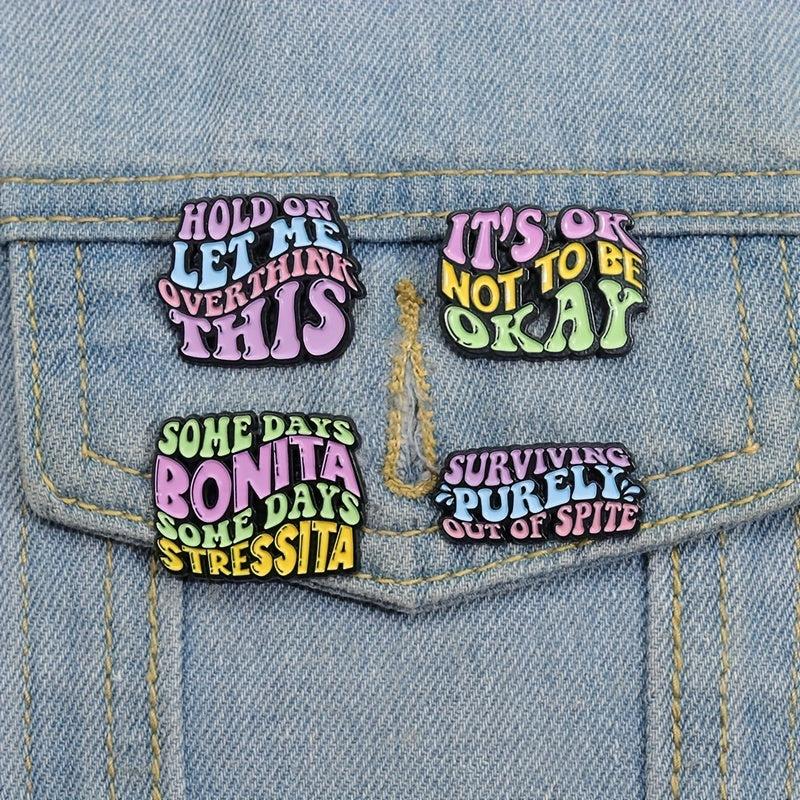 Funny English Alphabet Brooch - Men's Gift