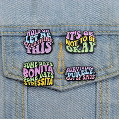 Funny English Alphabet Brooch - Men's Gift