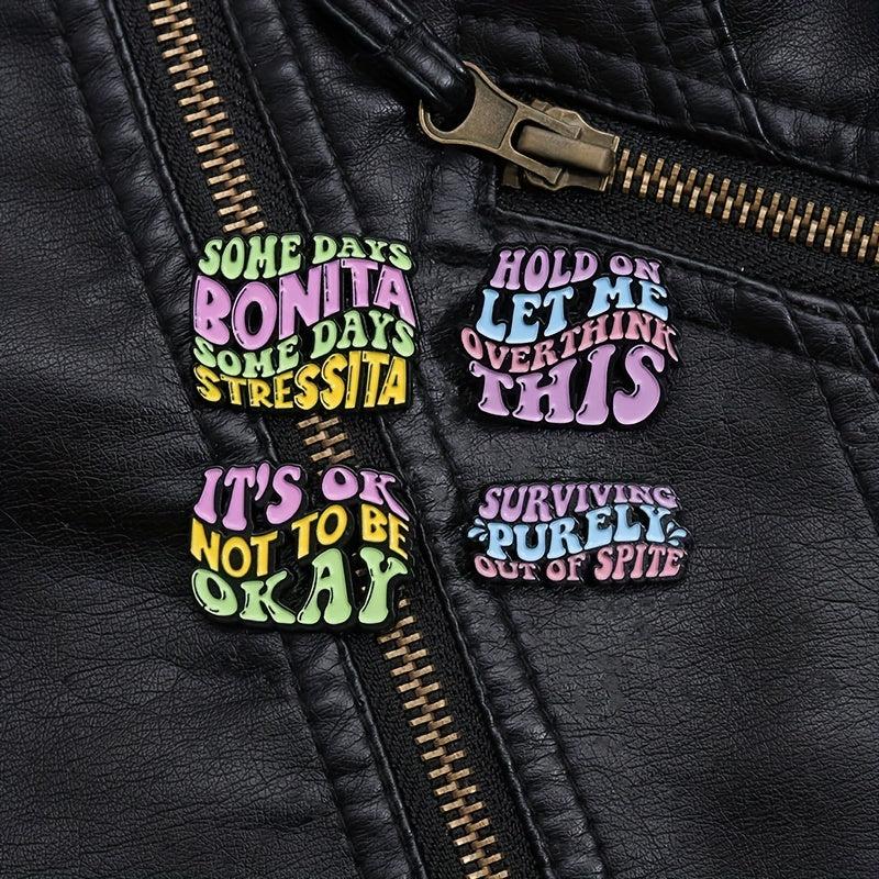 Funny English Alphabet Brooch - Men's Gift