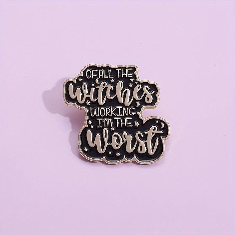 Worst Witch Enamel Pins Gothic Punk Brooches Lapel Badges Jewelry Gift