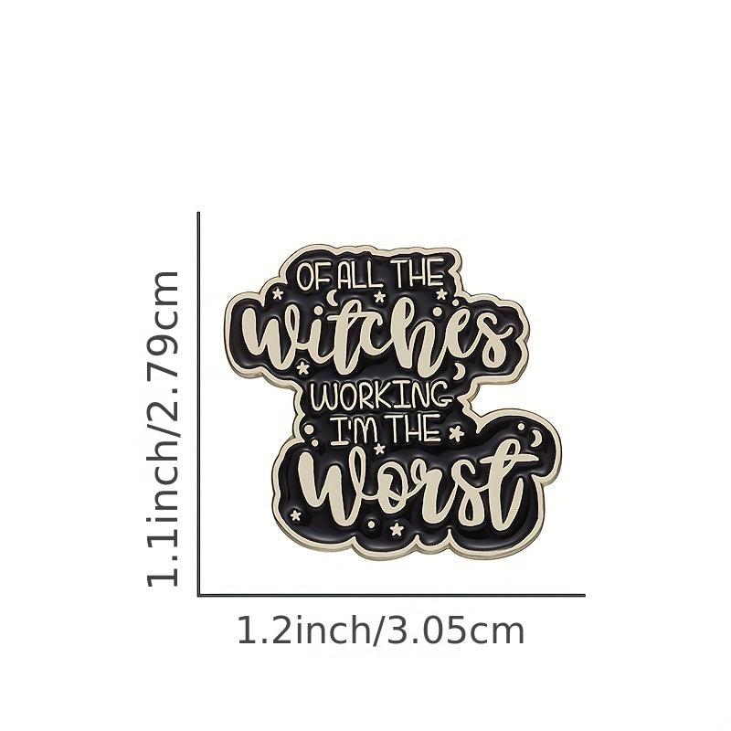 Worst Witch Enamel Pins Gothic Punk Brooches Lapel Badges Jewelry Gift