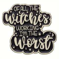 Worst Witch Enamel Pins Gothic Punk Brooches Lapel Badges Jewelry Gift