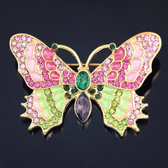 Vintage Antique Enamel Insect Butterfly Cicada Pin Brooch