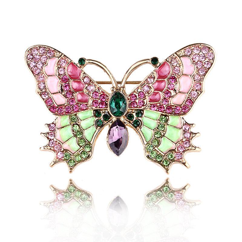 Vintage Antique Enamel Insect Butterfly Cicada Pin Brooch