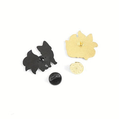 Funny 9 Tailed Fox Metal Brooch Lapel Pin for Men