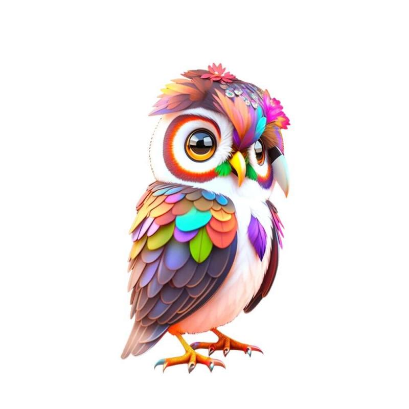 Thermal Owl Stickers for Men, Heat Transfer Clothing Patches