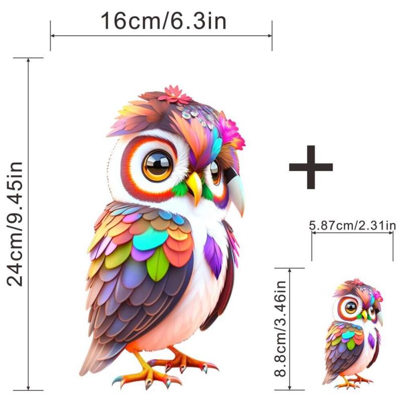 Thermal Owl Stickers for Men, Heat Transfer Clothing Patches