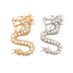 Dragon Brooch Enamel Pin Badge for Men Suit Lapel Backpack Jewelry