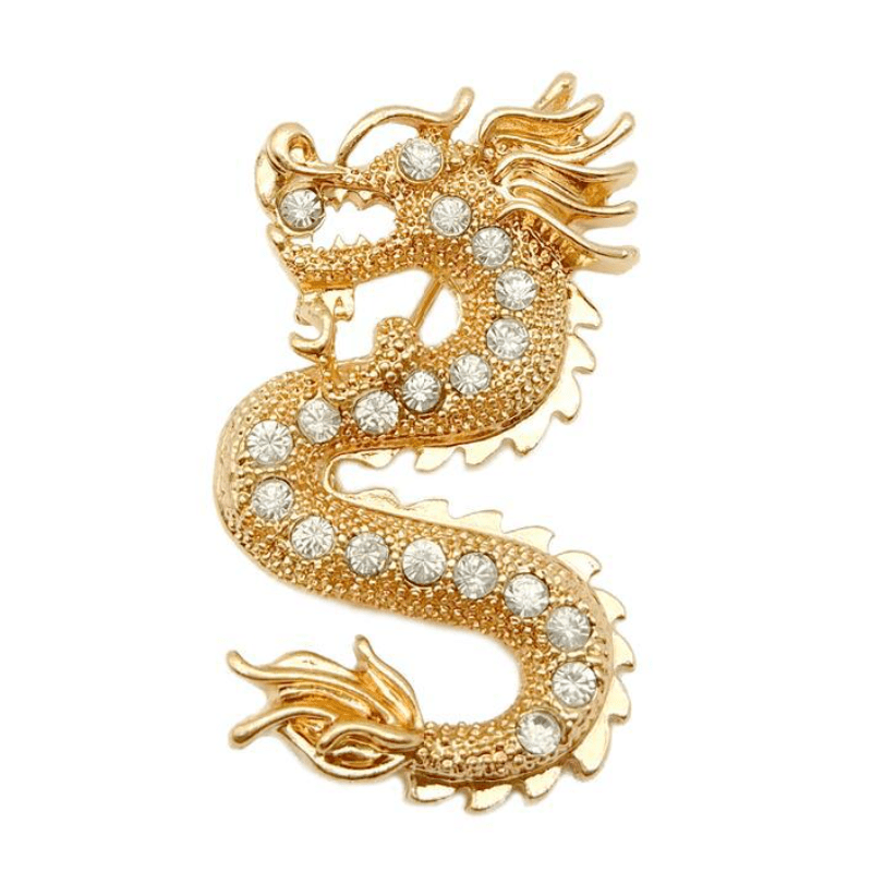 Dragon Brooch Enamel Pin Badge for Men Suit Lapel Backpack Jewelry