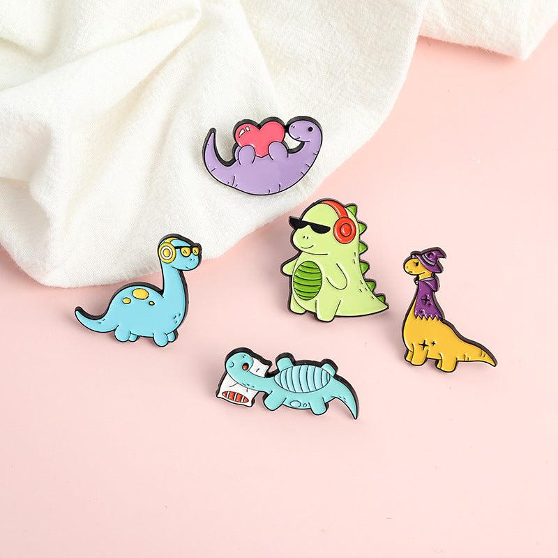 Dinosaur Shape Enamel Pin Brooch for Men