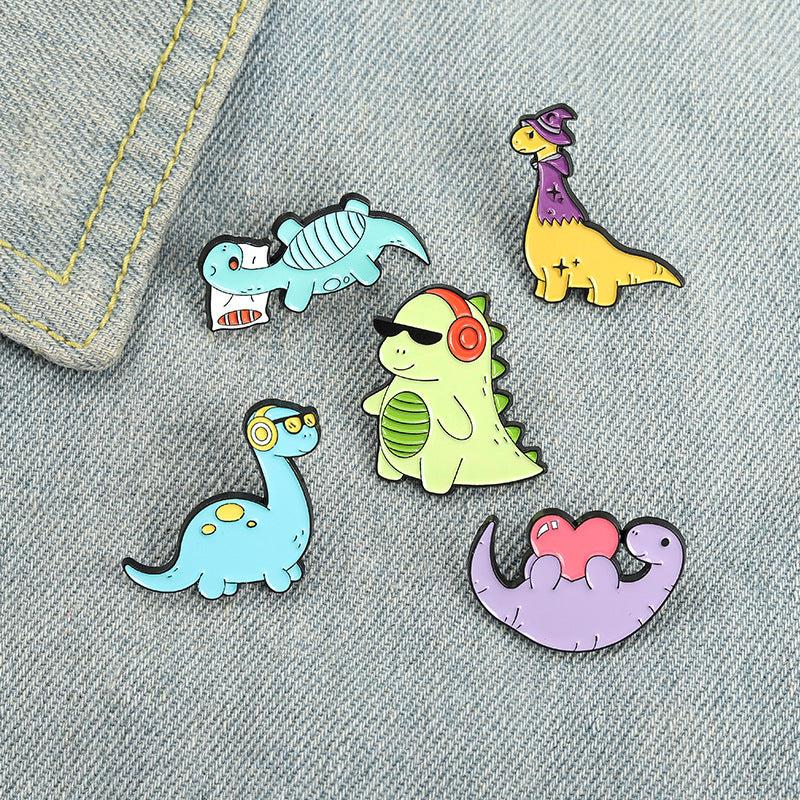 Dinosaur Shape Enamel Pin Brooch for Men