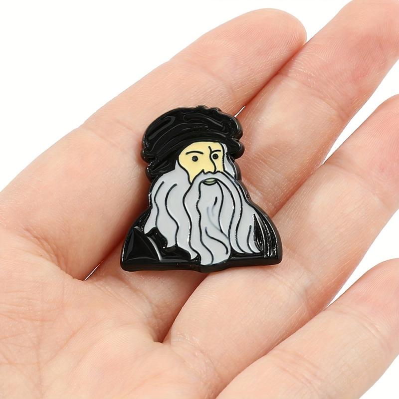 Cartoon Famous People Brooch Metal Badge Accessories for Men