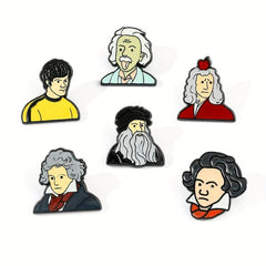 Cartoon Famous People Brooch Metal Badge Accessories for Men