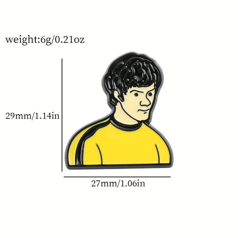 Cartoon Famous People Brooch Metal Badge Accessories for Men