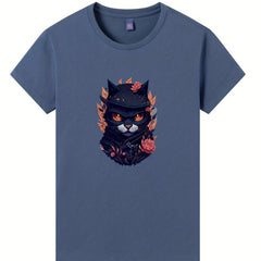 2PCS Cat Heat Transfer Film Patches For Men T-shirt Pillow Shoe