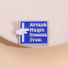 Attack Magic Summon Item Enamel Pins For Men